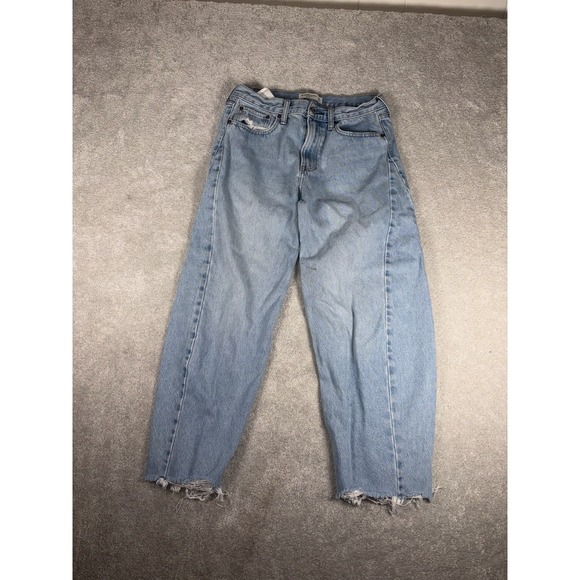 Abercrombie & Fitch Denim - Abercrombie & Fitch The Barrel Jean Mid Rise Women's Size 28 Reg *spot On Leg